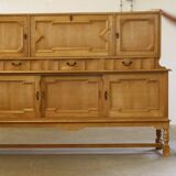 Vintage 1960s oak cabinet - cupboard style of Danish design Henning Kjærnulf