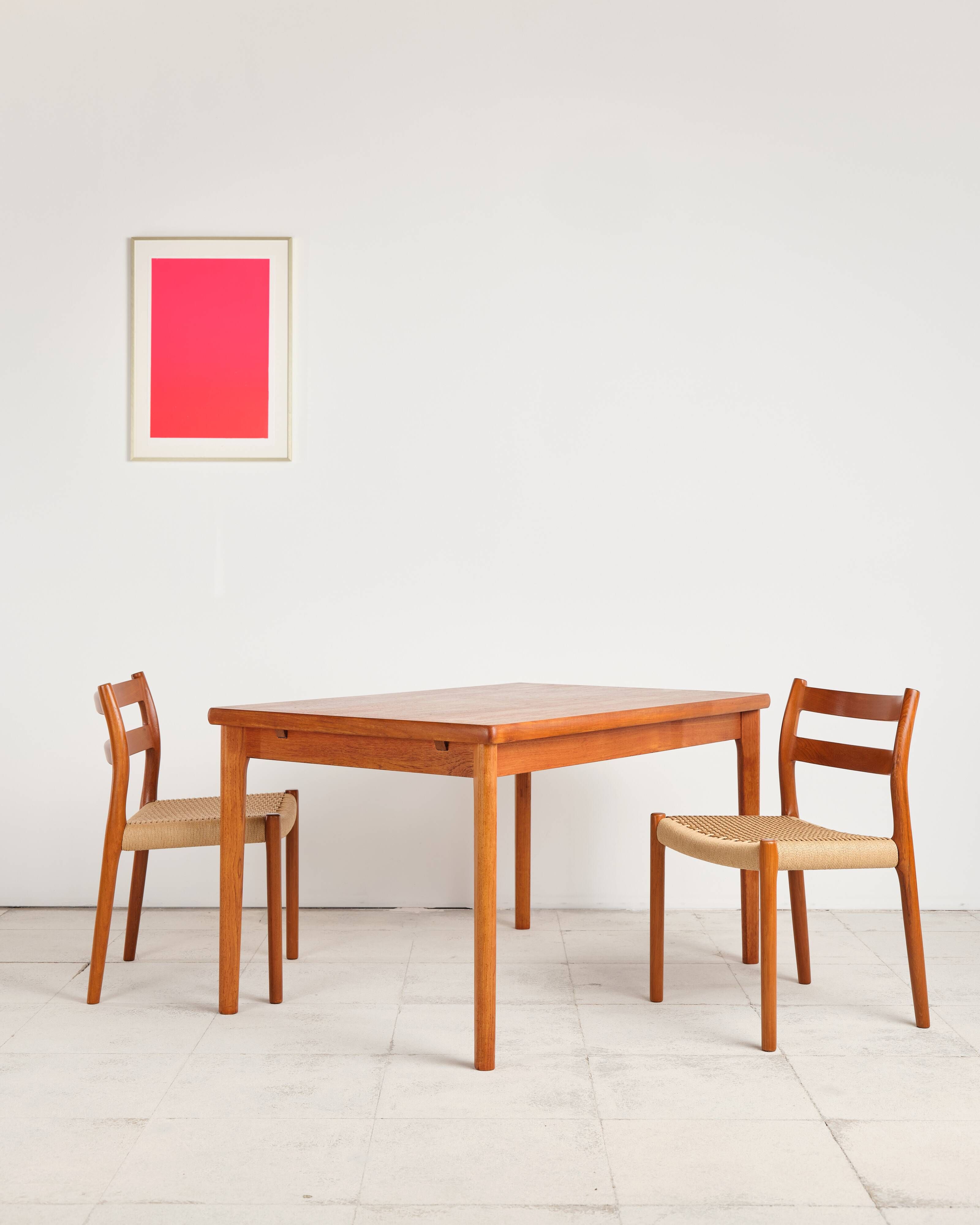 Extendable table by Henning Kjærnulf for Vejle Stole, 1960s.