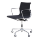 2000s desk chair model EA118, chrome base with black hopsack upholstery and aluminium armrests / Charles & Ray Eames / Vitra, Germany