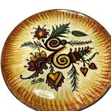 Two Quimper earthenware plates signed Fouillen circa 1960