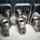 6 Vintage 1960 Mazda Pare Fée range brushed aluminum wall lights
