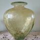 Large heart-shaped vase - glass & resin ribbed applications