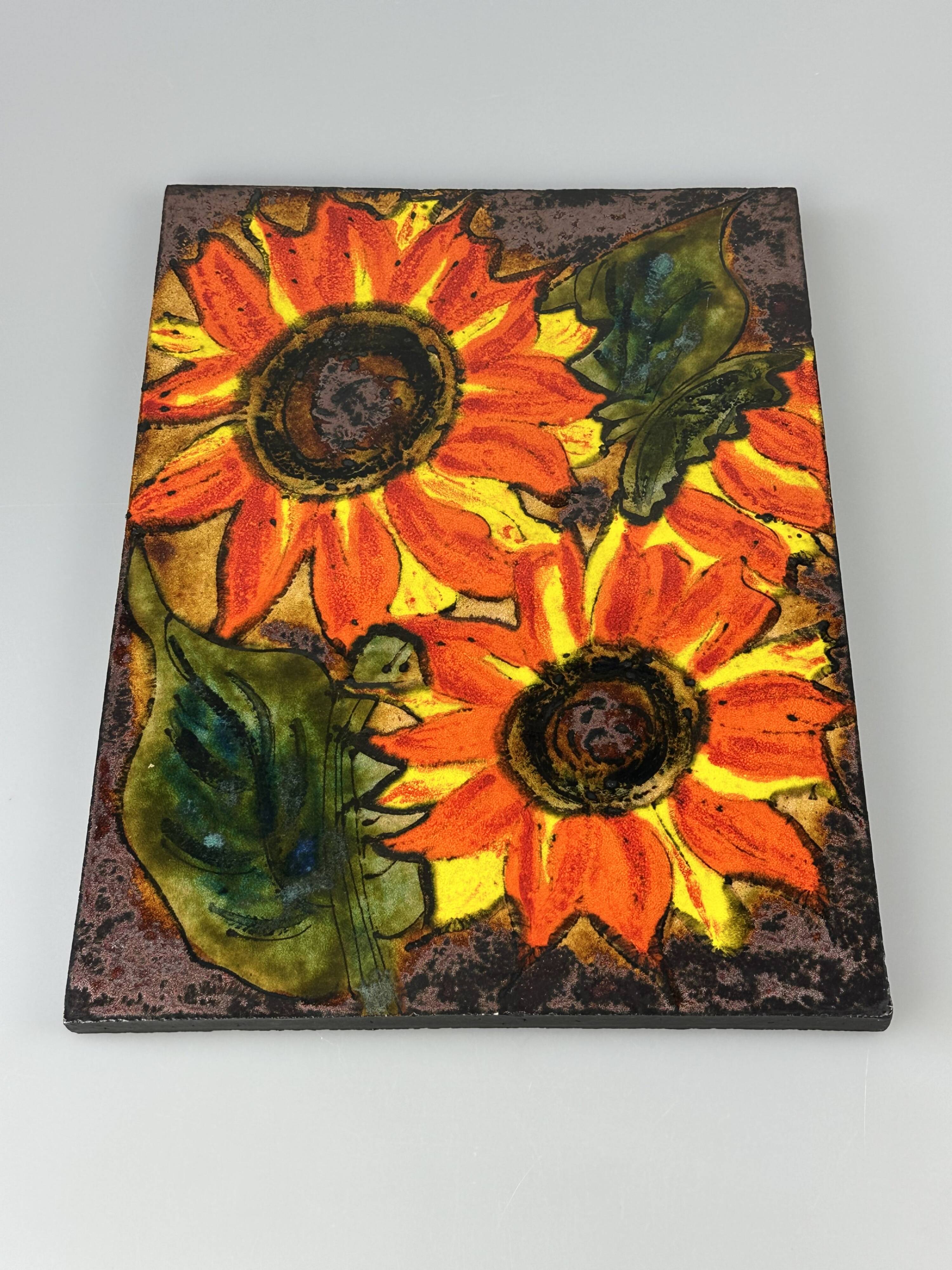 1960s/70s Wall Picture Wall Plate Ceramic Ruscha Hand-Painted Number 769