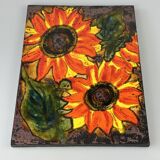 1960s/70s Wall Picture Wall Plate Ceramic Ruscha Hand-Painted Number 769