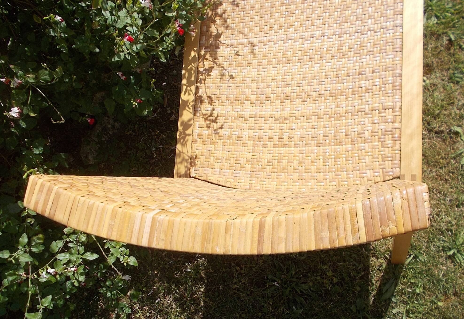 wicker wooden chair