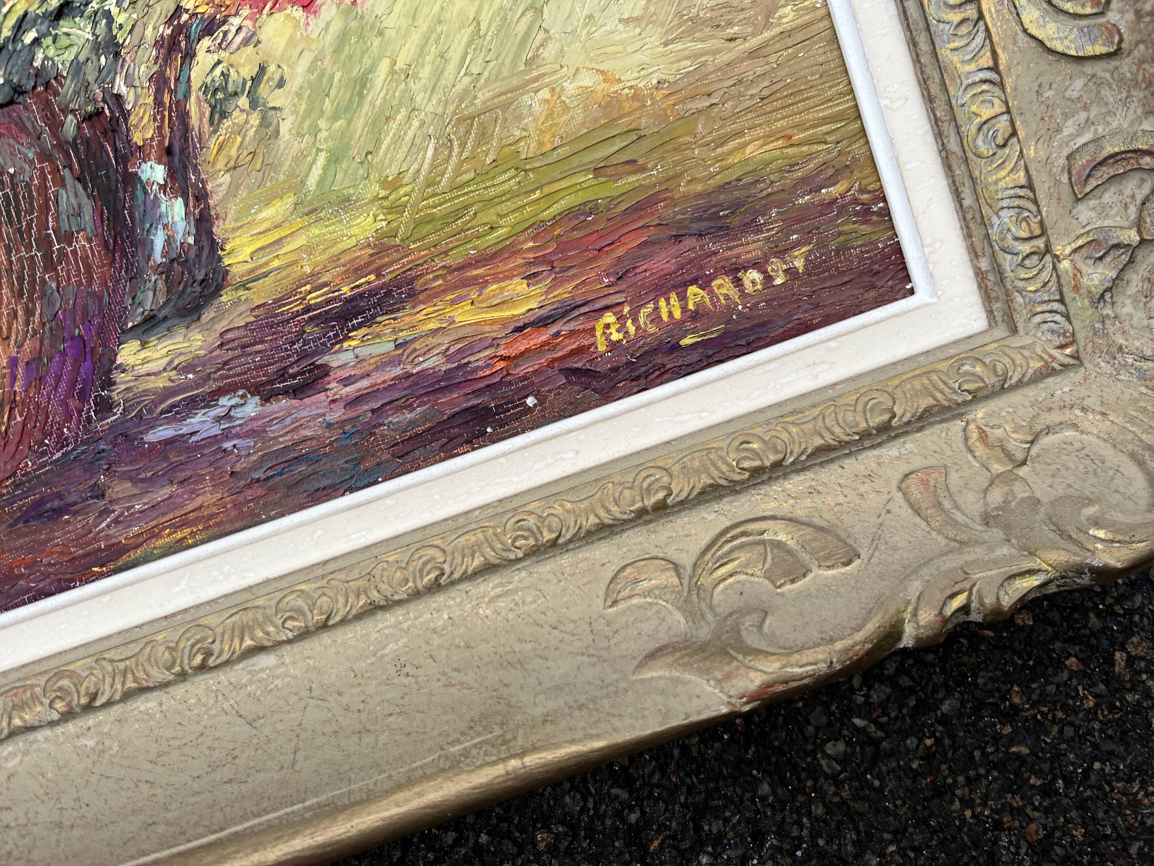 Painting of a bouquet of flowers, signed richard, 69 x 51