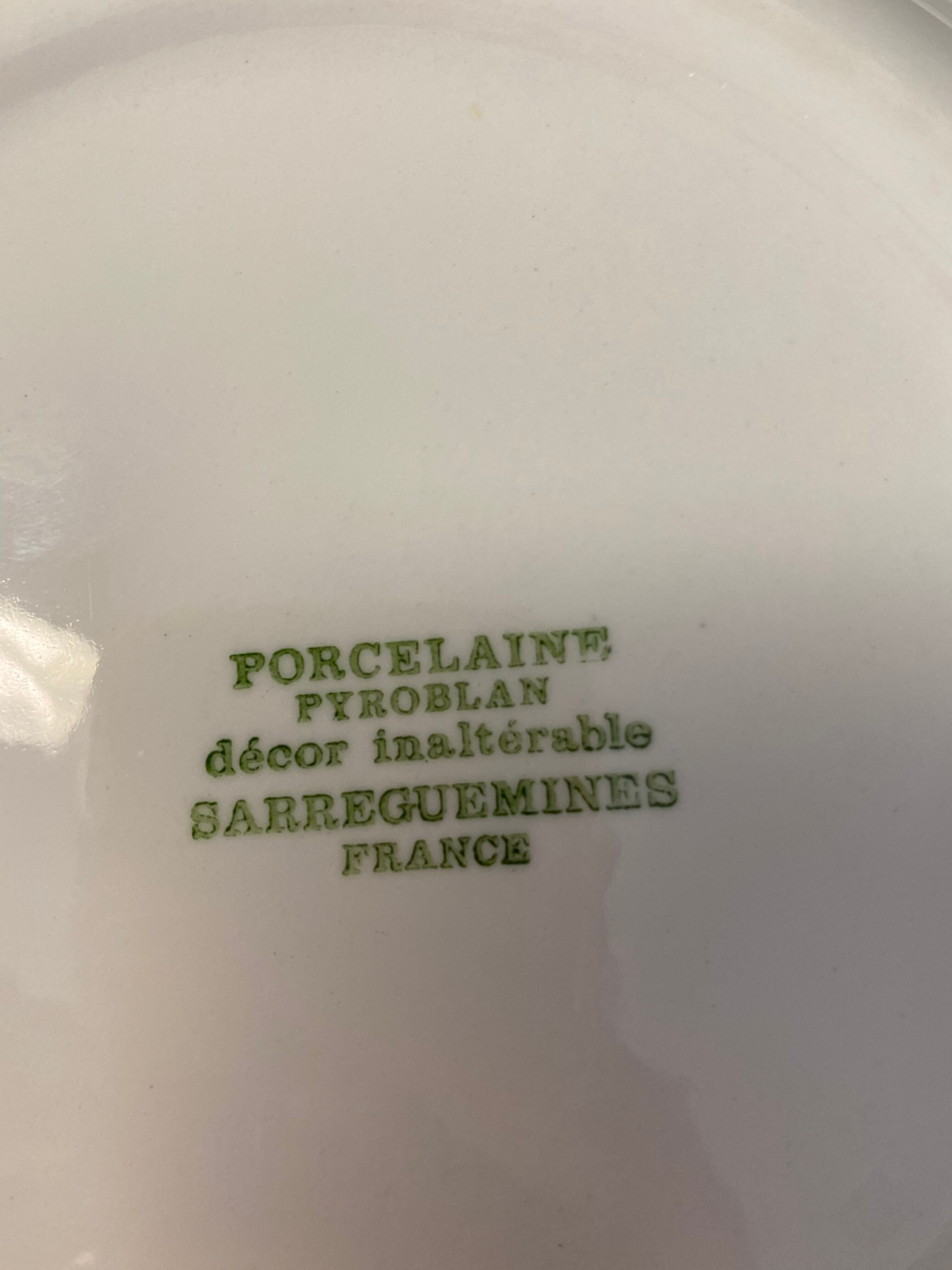 6 plates in Sarreguemines porcelain anchor and knots