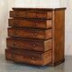 Victorian commode in flame wood with four drawers