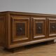 According to Charles Dudouyt: sideboard in a row from the Art Deco period in solid wood.