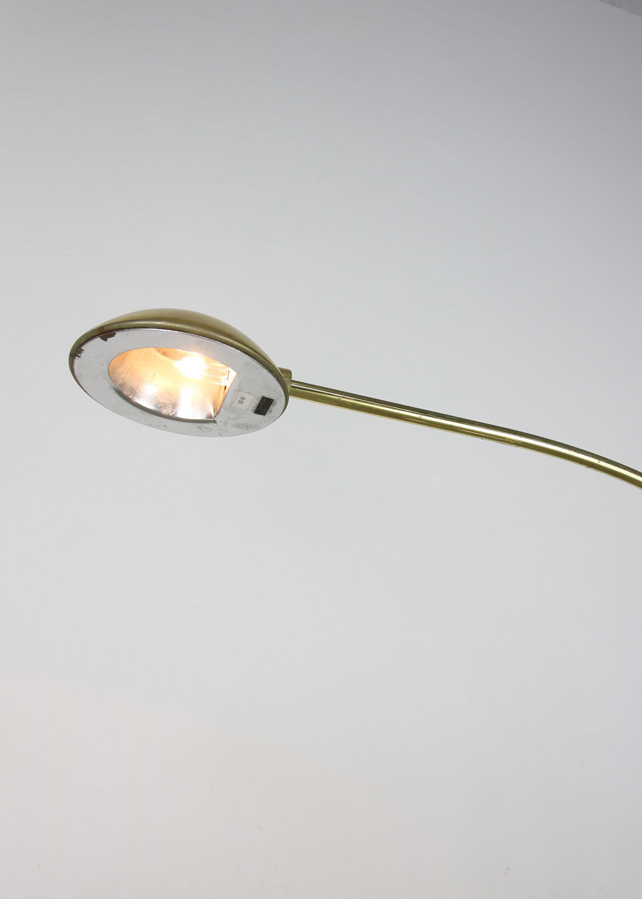 Vintage golden arc table lamp from meblo, 80s