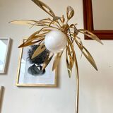 Gold metal flower lamppost