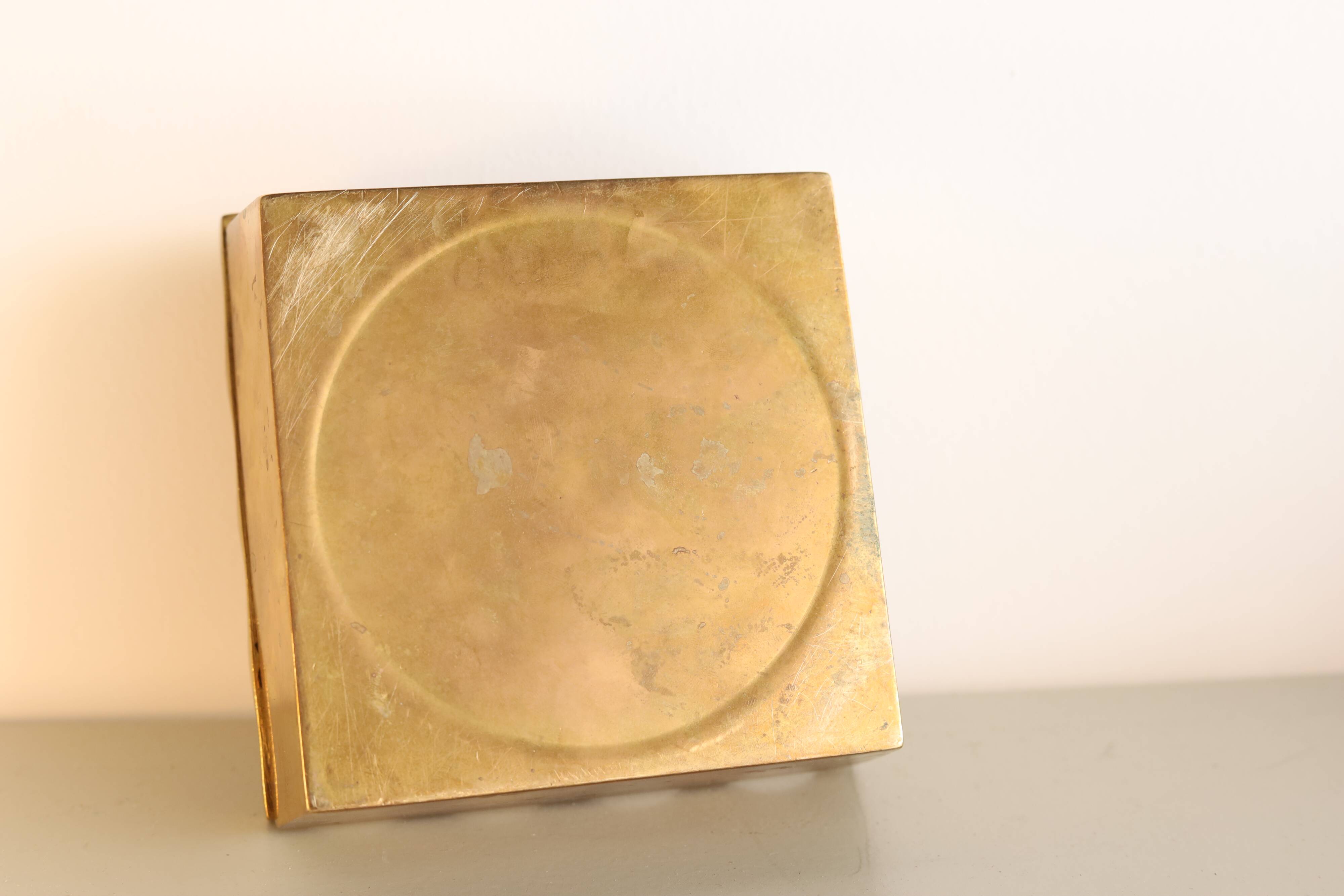 Vintage solid brass ashtray by Holger BACKSTROM and Bo LJUNGBEG