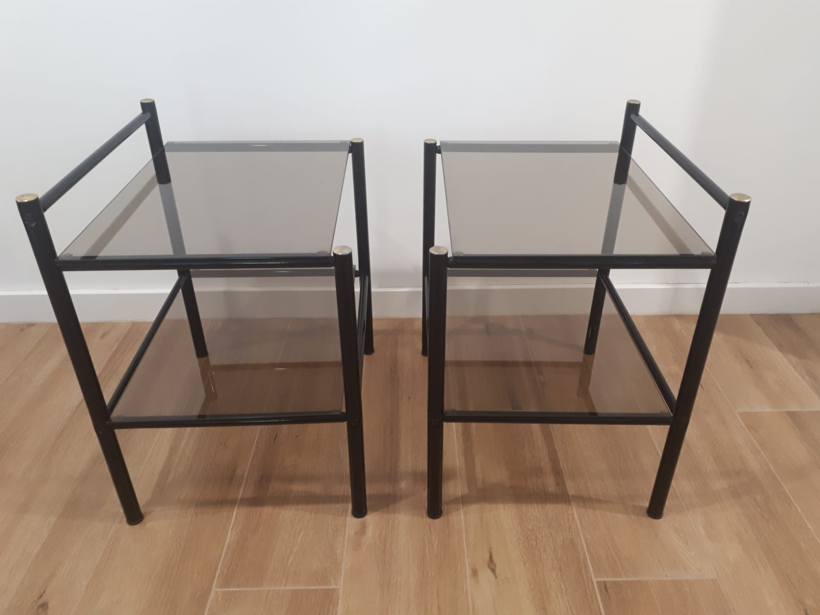 Pair of bedside tables, Italy, 70s/80s