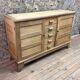 Buffet Bahut René Gabriel - Chêne Brut – Mobilier de Reconstruction - Année