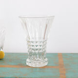 Vintage molded glass vase 50s