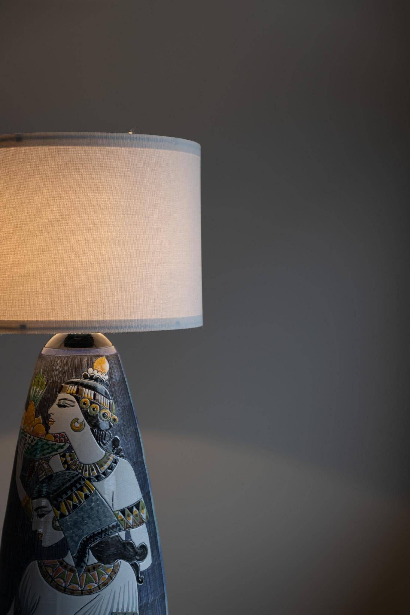 Marian Zawadzki "Oryx" Floor Lamp Unique, Tilgmans Ceramic, Sweden, Dated 1963