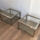 Pair of large chrome side tables
