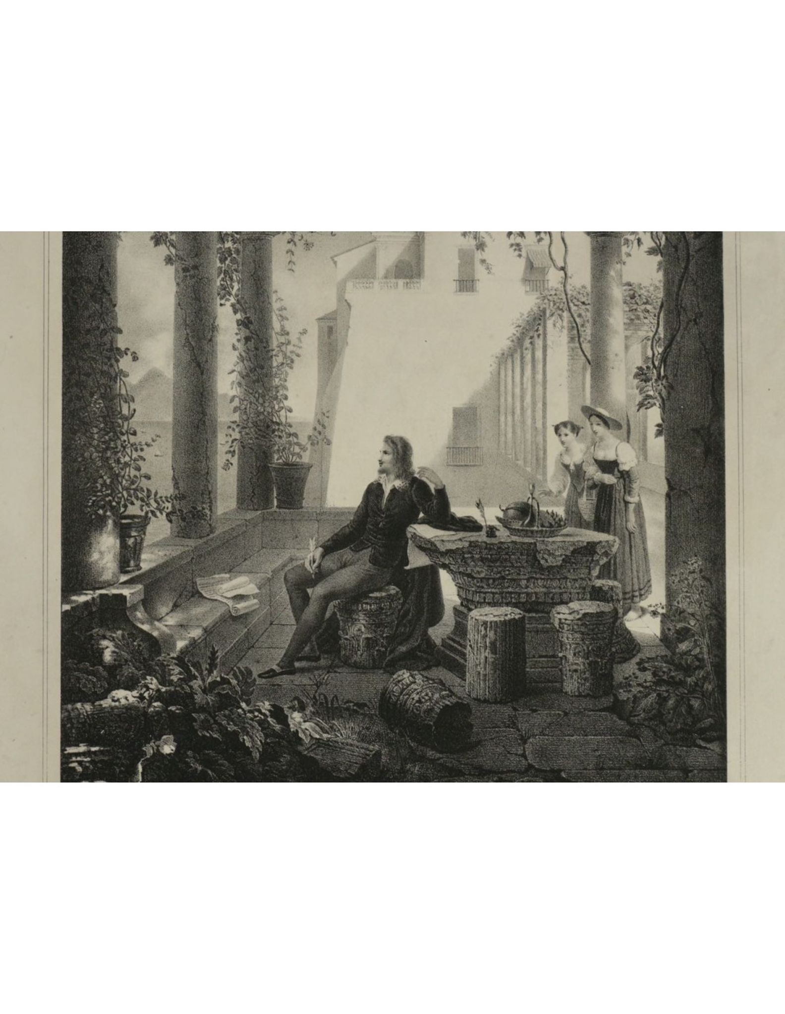 Lithographie, Gravure, Maison de Tasso Torquato