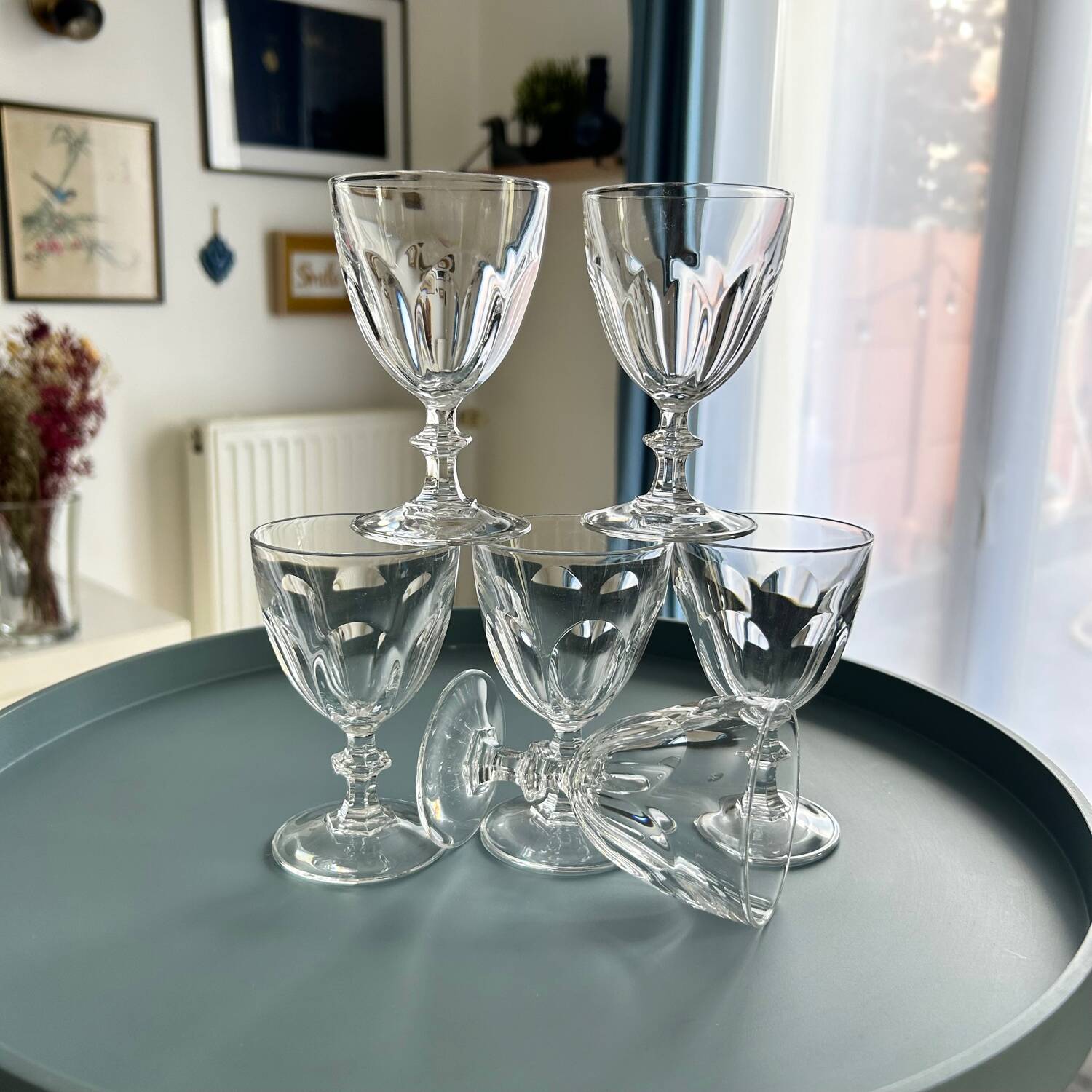 6 verres à vin cristal Rambouillet