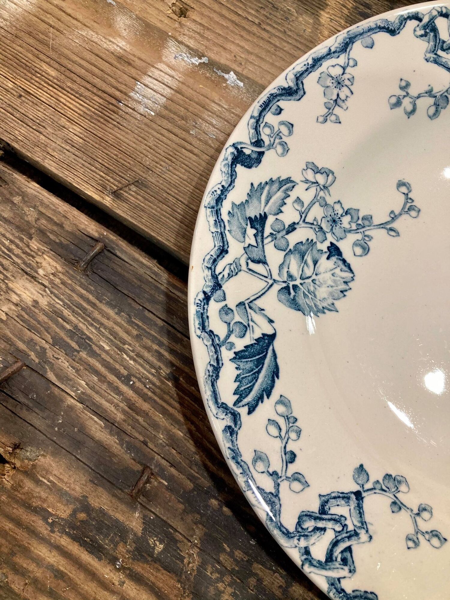 Lot of 8 plates KG Lunéville model Fontainebleau