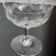 Set of 9 champagne glasses in crystal engraved XIXth