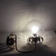 Applique murale en laiton et globe verre - 1950