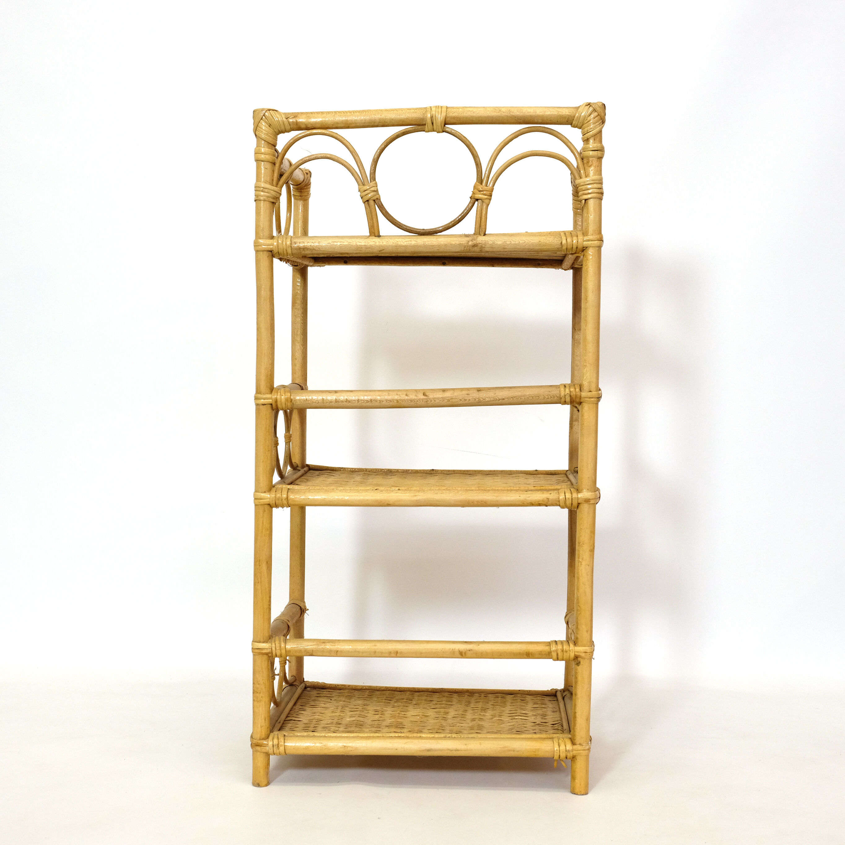 Rattan and wicker shelf from the 70