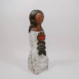 Handcrafted Ceramic Woman Sculpture by Rogier Vandeweghe for Perignem 1960s