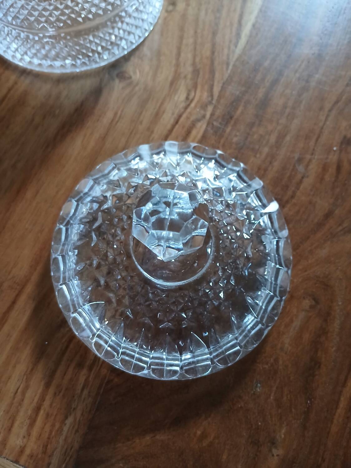 Antique glass and metal sugar bowl
