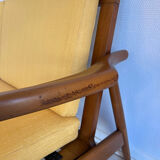 Scandinavian teak banquette for two, circa 1960.