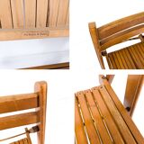 Lot de 2 chaises pliantes vintage en bois, design danois