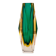 Faceted Sommerso vase from Murano in green