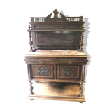 Renaissance sideboard / china cabinet with marble top