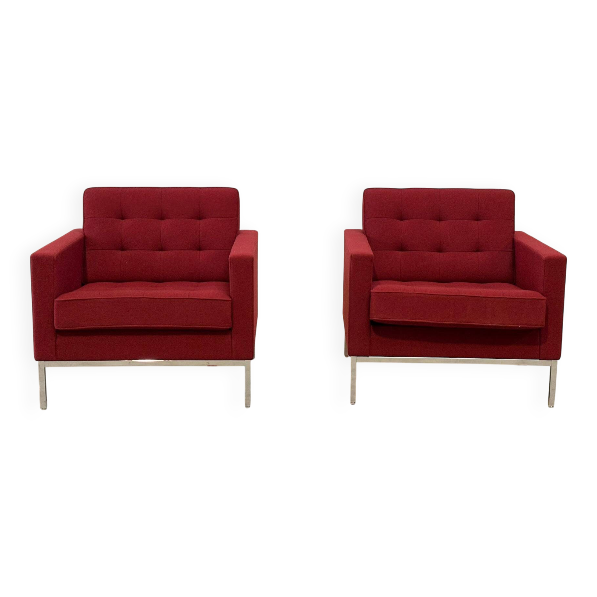 Set of two Florence Knoll lounge chairs