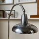 Metal bedside table, scoubidou and chrome lamp