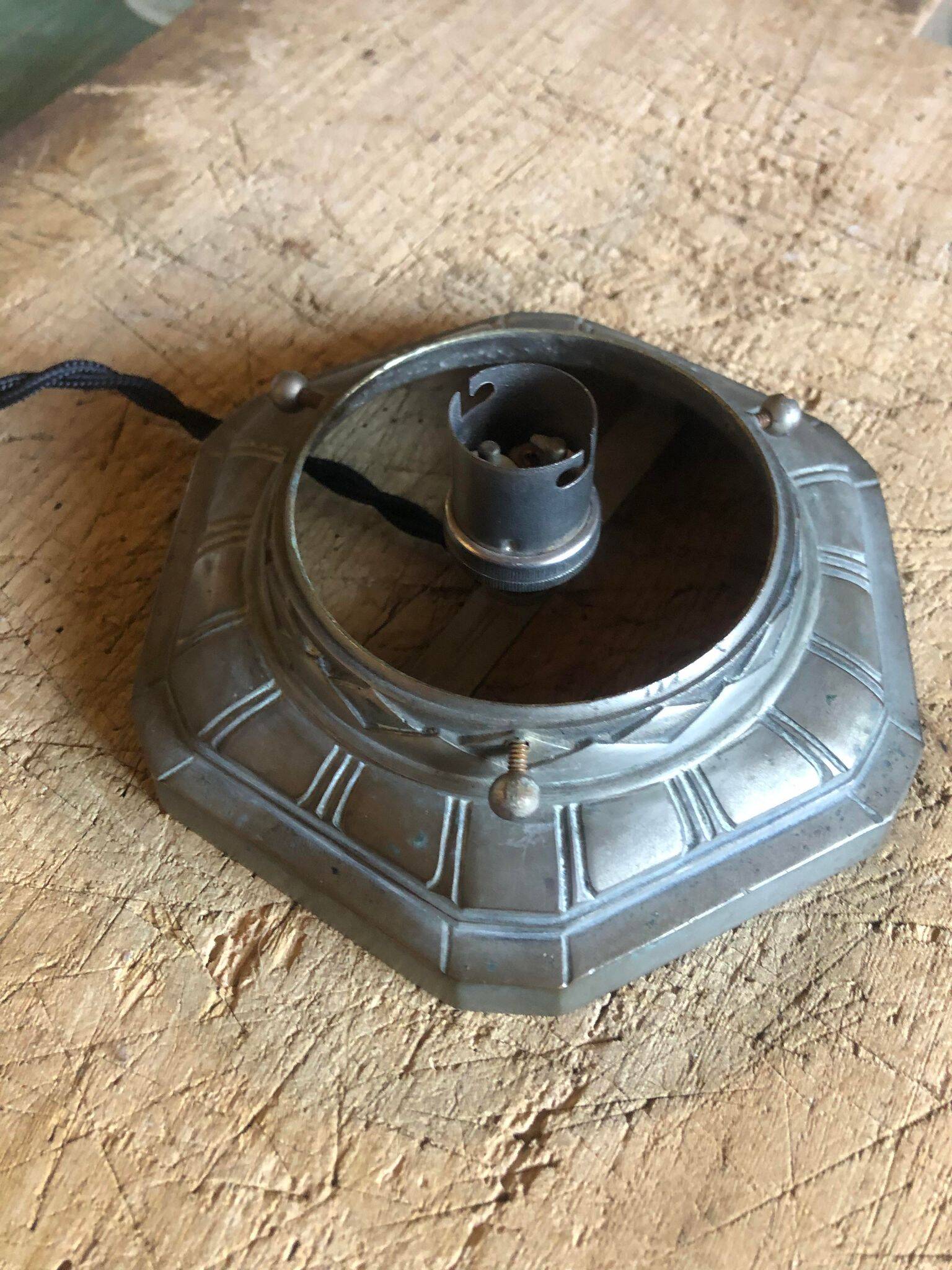 Charles Ranc art deco lamp, bedside lamp, nickel-plated bronze and glass globe