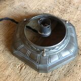 Charles Ranc art deco lamp, bedside lamp, nickel-plated bronze and glass globe