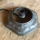 Charles Ranc art deco lamp, bedside lamp, nickel-plated bronze and glass globe