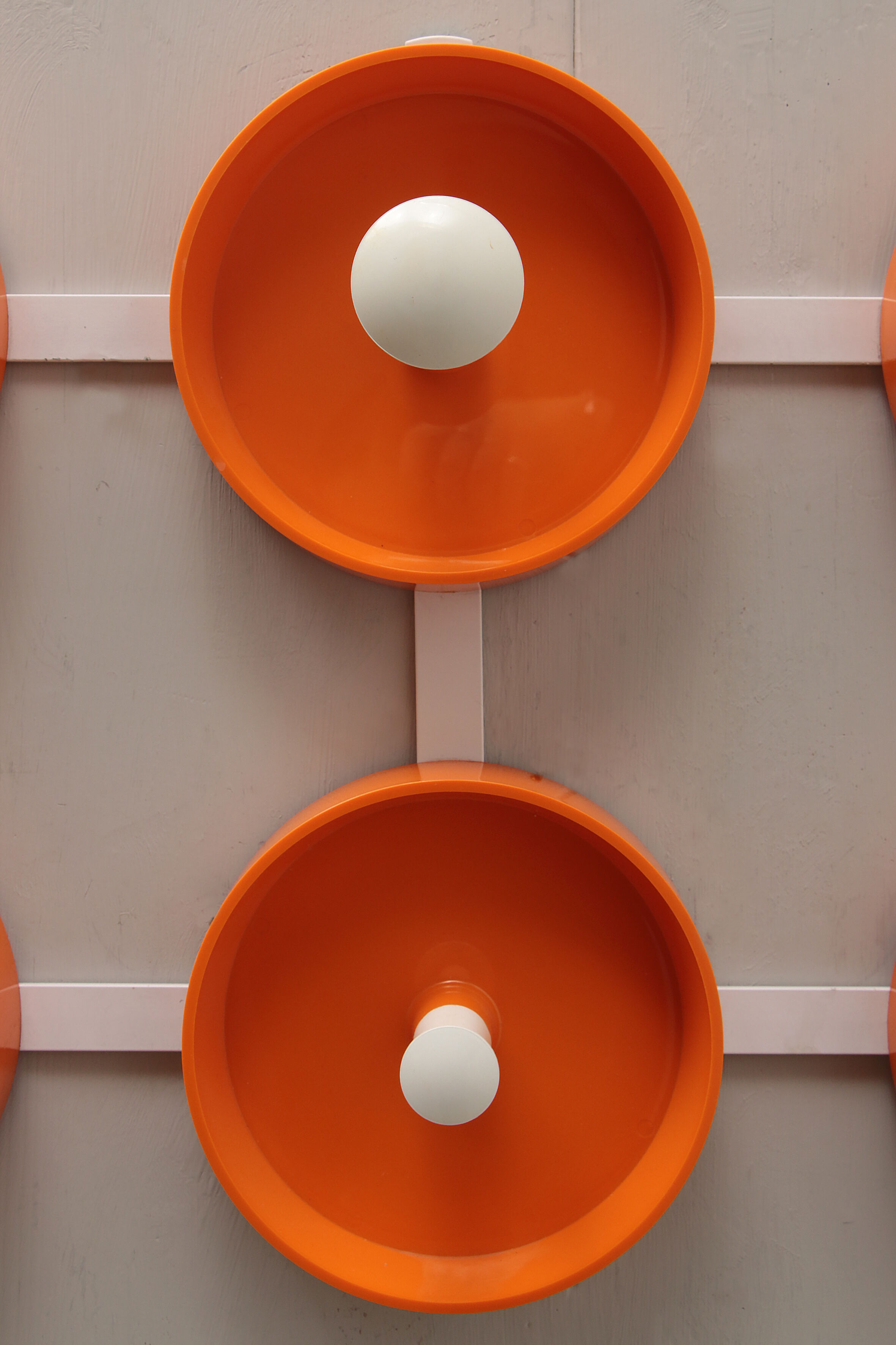 Orange spage age wall coat rack 1960s