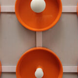 Orange spage age wall coat rack 1960s