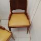 4 vintage 40s solid wood chairs and leather seating