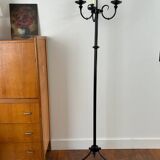 Lampadaire vintage en métal noir