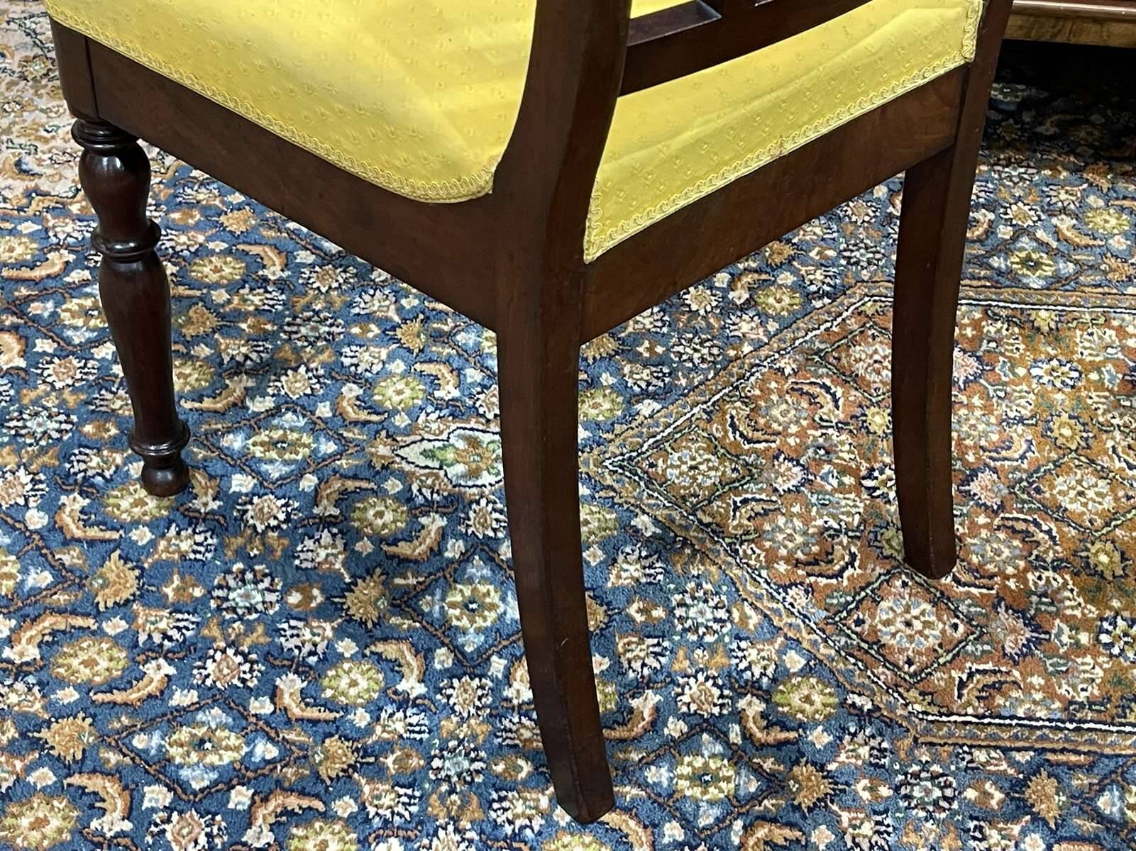 Pair of French mahogany chairs late 19th century