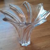 Large Vannes crystal vase - tulip shape