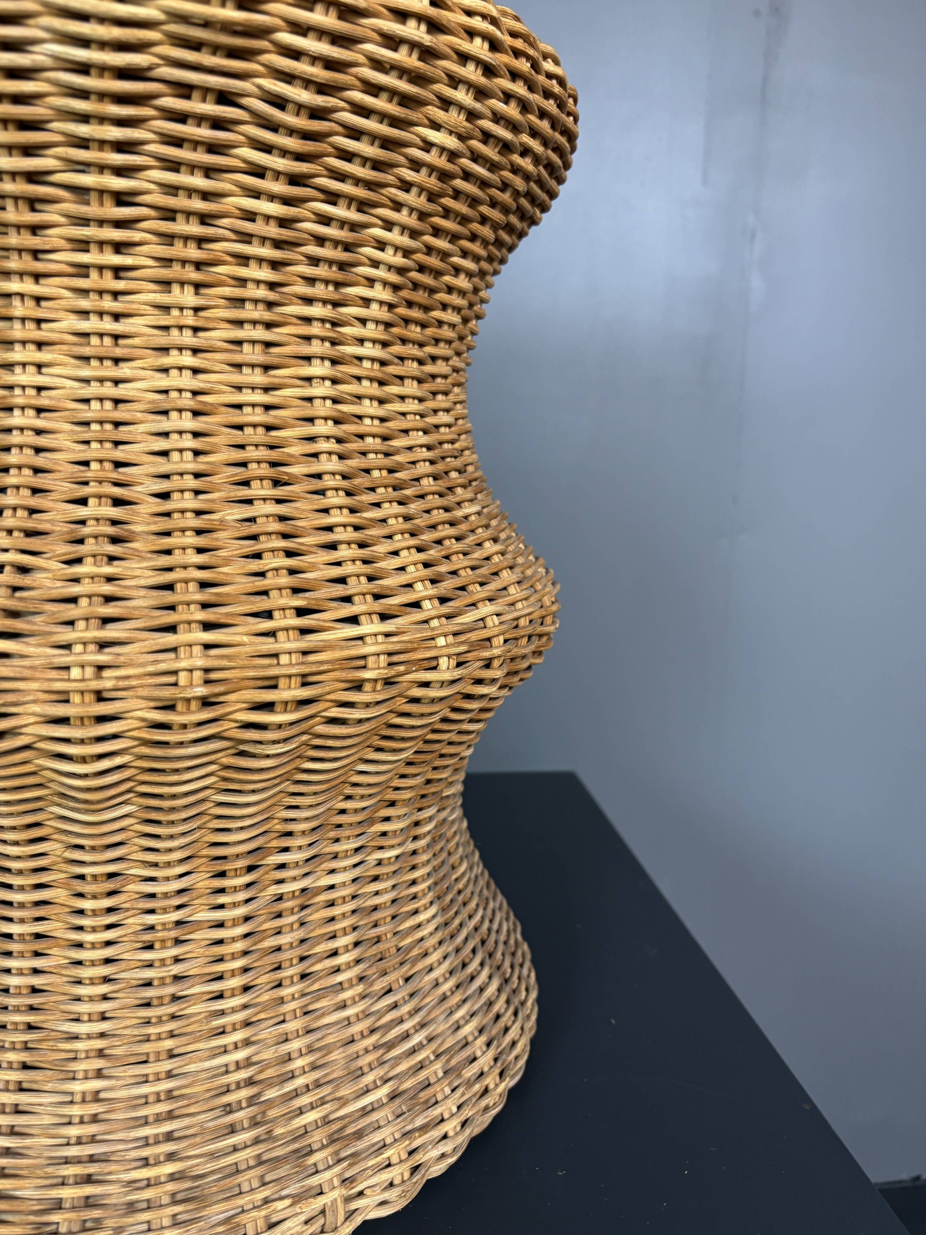 Rattan Juttu Mushroom Stool by Eero Aarnio for Artek, Finland, 1960s