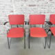 Set de 4 chaises de table vintage avec accoudoirs