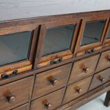 Antique German Oak Haberdashery Shop Cabinet, 1920/30s