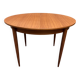 Table ronde en teck extensible design scandinave