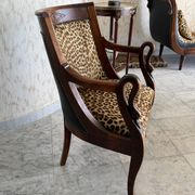 Empire/Consulate style swan neck armchair