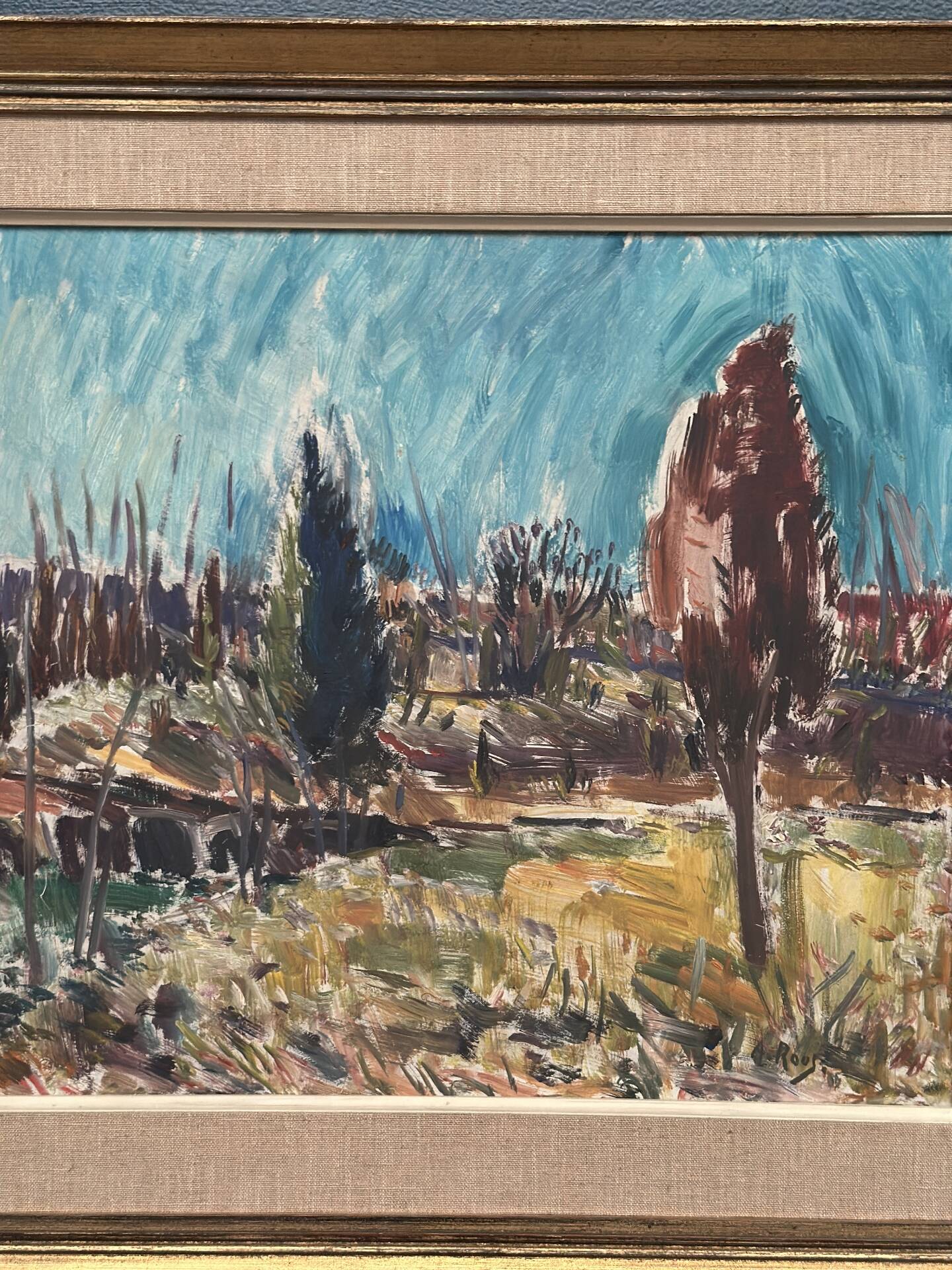Original Swedish Oil On Canvas – “Landscape” By Arvid Herbert